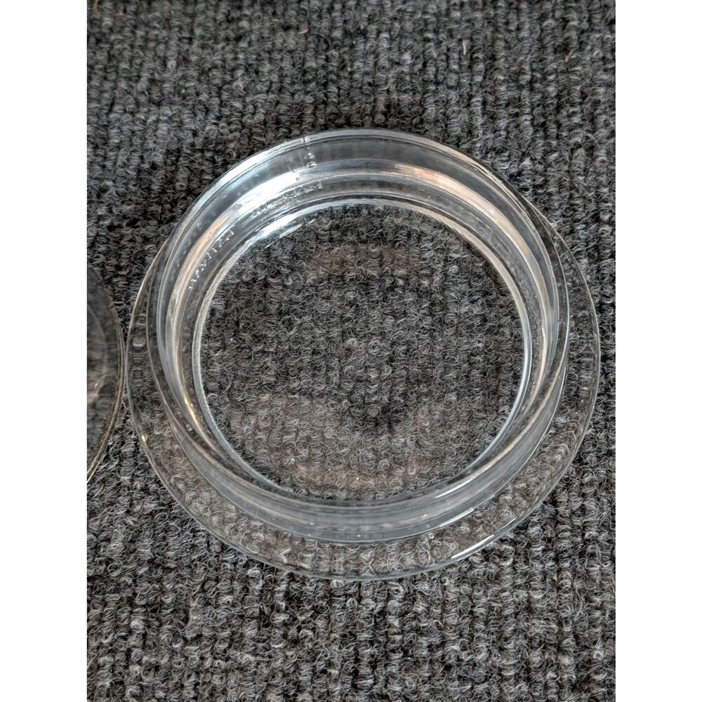 Vintage Clear Glass Small Cheese/Pate Serving Dish With Dome Cloche Lid - Picture 3 of 12